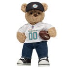 Timeless Teddy Bear with Miami Dolphins Jersey, Fan Hat, and Football - Build-A-Bear Workshop®