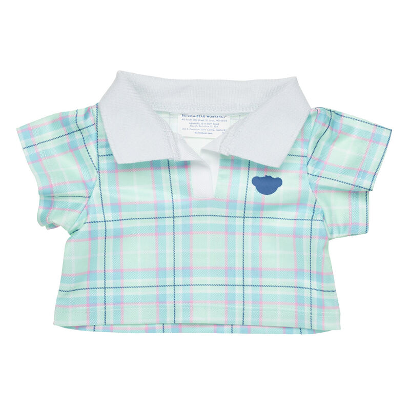 Online Exclusive Plaid Polo Shirt - Build-A-Bear Workshop&reg;