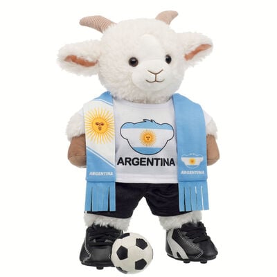 Goat Stuffed Animal Argentina Soccer Gift Set