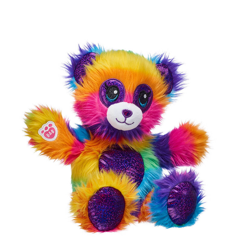 Fuzzy Rainbow Panda Plush Shop Stuffed Animals at BuildABear®