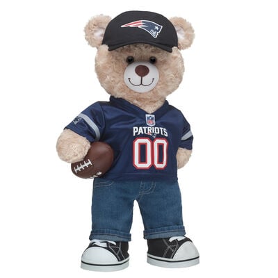 New England Patriots Happy Hugs Teddy Bear Football Gift Set