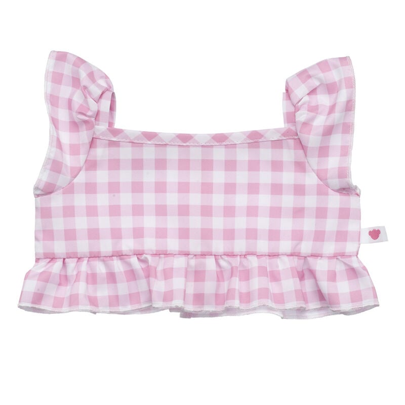 Pink Gingham Ruffle Tank by Build-A-Bear