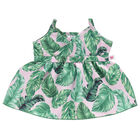 Tropical Palm Leaf Maxi Dress