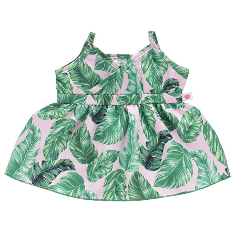 Tropical Palm Leaf Maxi Dress