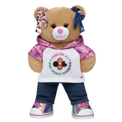 Girl Scout Cookie&trade; Teddy Bear Hoodie Gift Set with Bows