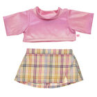 2-Piece Pink Top and Plaid Skirt Outfit for Stuffed Animals - Build-A-Bear Workshop&reg;
