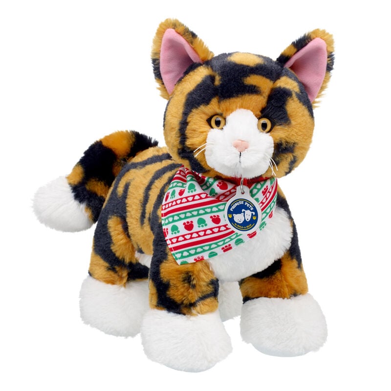 Promise Pets&trade; Calico Stuffed Animal with Holiday Bandana