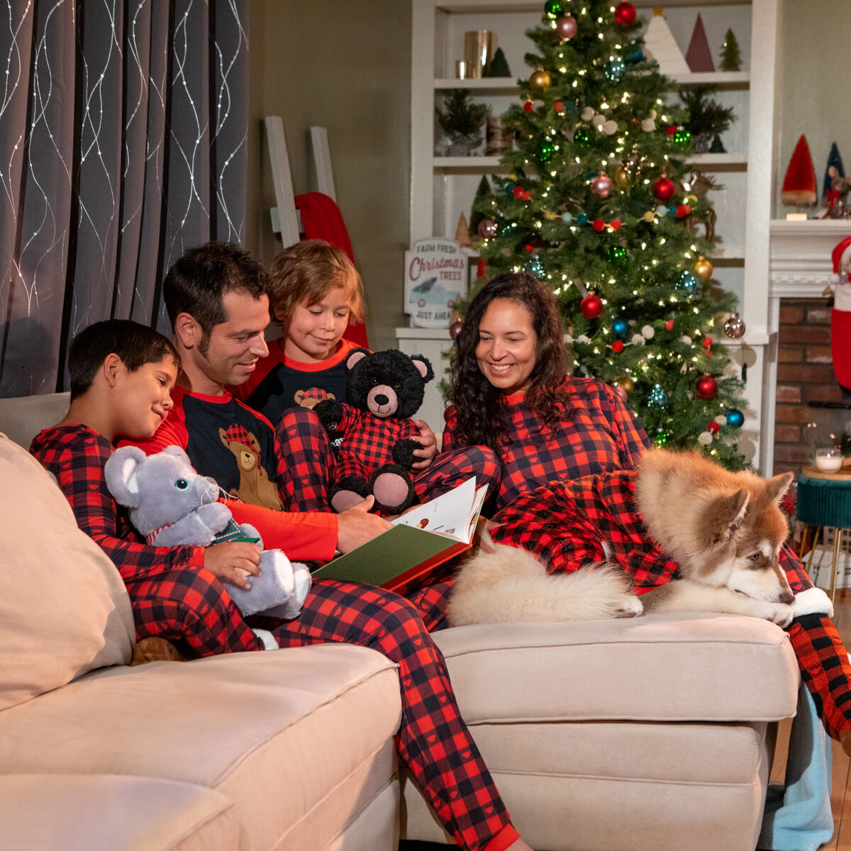 Buffalo Check PJ Sleeper Gift Set | Build-A-Bear® Black Bear