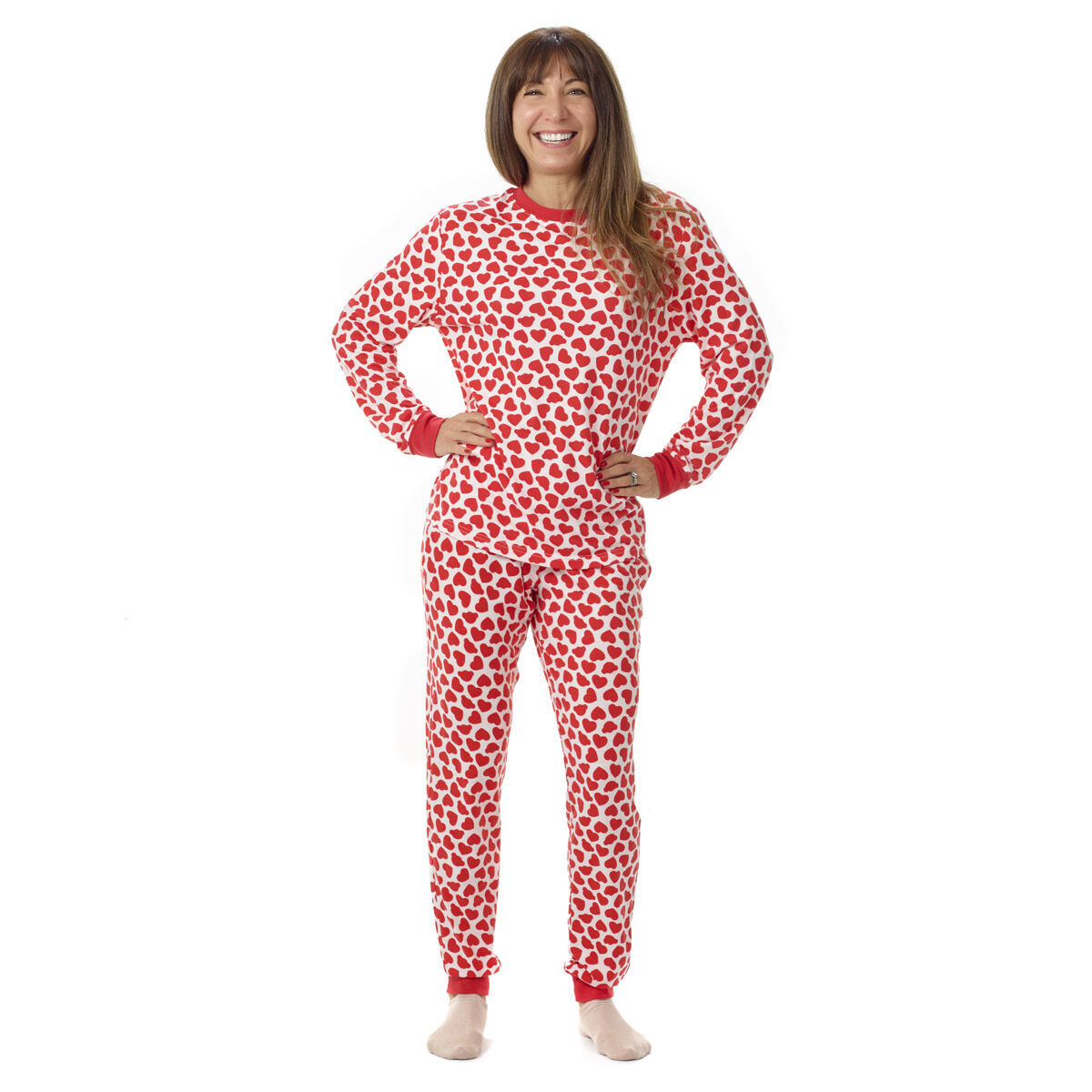 Red sales pj top