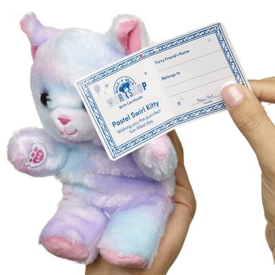 Build-A-Bear Mini Beans&reg; Pastel Swirl Kitty Stuffed Animal