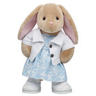 Pawlette Bunny Plush Floral Dress and Denim Jacket Gift Set plush by Build-A-Bear