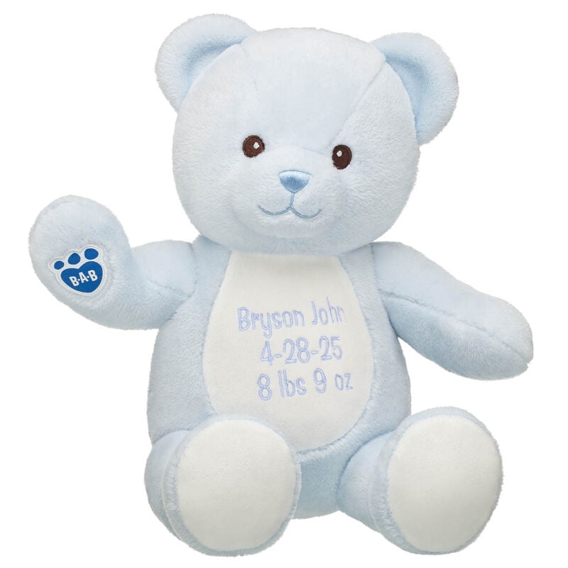 Online Exclusive Embroidered Baby Blue Teddy Bear - Build-A-Bear Workshop&reg;