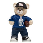 Happy Hugs Teddy Bear with New York Giants Jersey, Hat, and Football - Build-A-Bear Workshop&reg;