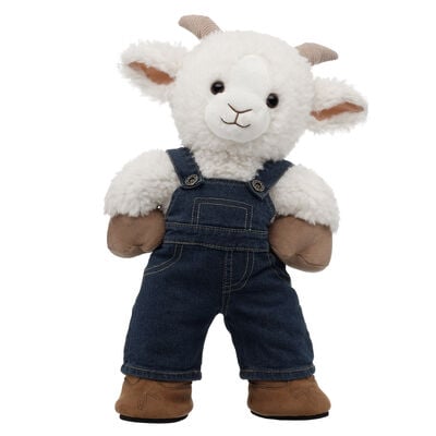 Goat Stuffed Animal Farm Overalls Gift Set