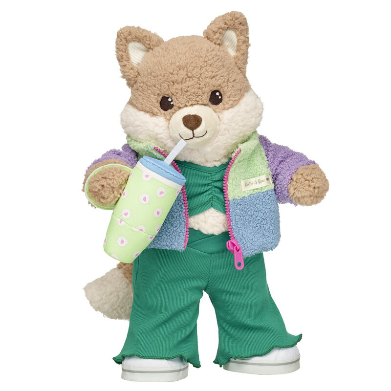 Fuzzy Fox Stuffed Animal Sherpa Jacket Gift Set with Tumbler - Build-A-Bear Workshop®