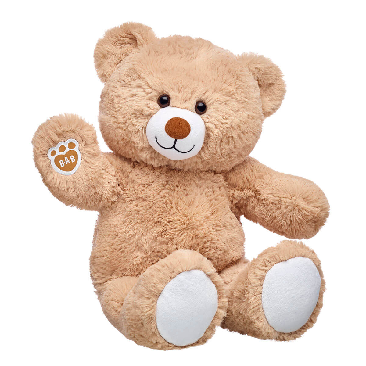 Cuddly Brown Teddy Bear with Blue Bow