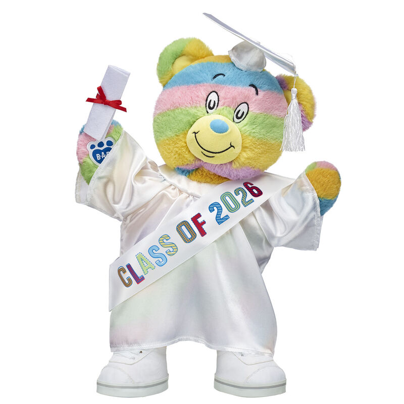 Oh, the Places You'll Go! Teddy Bear White Graduation Gown Gift Set plush by Build-A-Bear