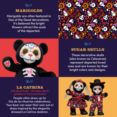 Día de los Muertos Teddy Bear Dress Gift Set 