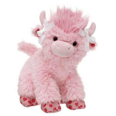Strawberry Highland Cow Stuffed Animal Gift Set