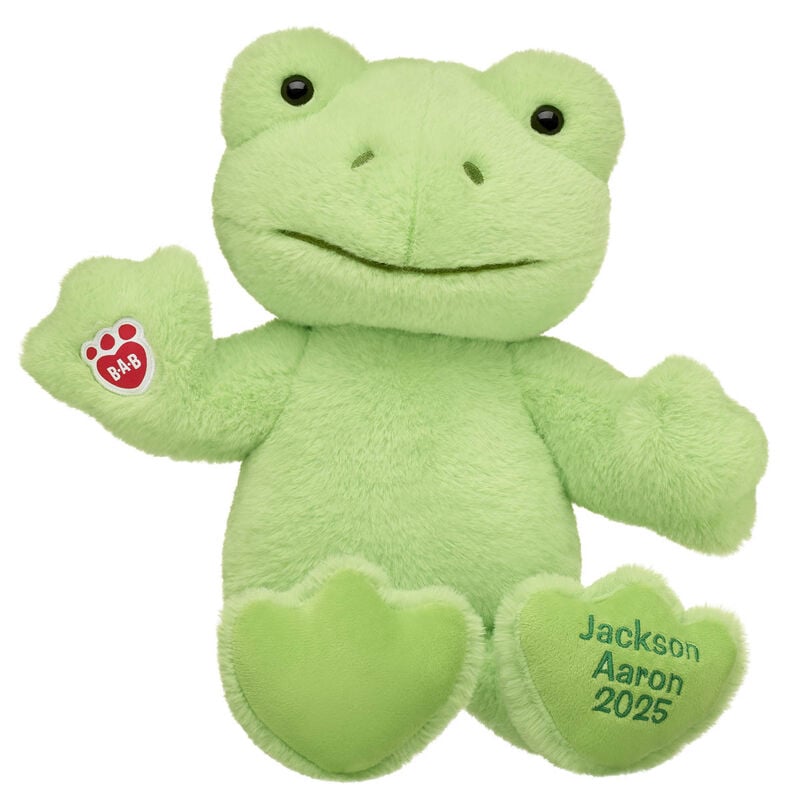 Online Exclusive Personalized Embroidered Spring Green Frog Stuffed Animal - Build-A-Bear Workshop&reg;