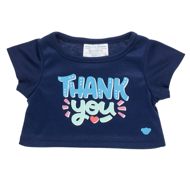 Navy Blue "Thank You" Plush Toy T-Shirt - Build-A-Bear Workshop®