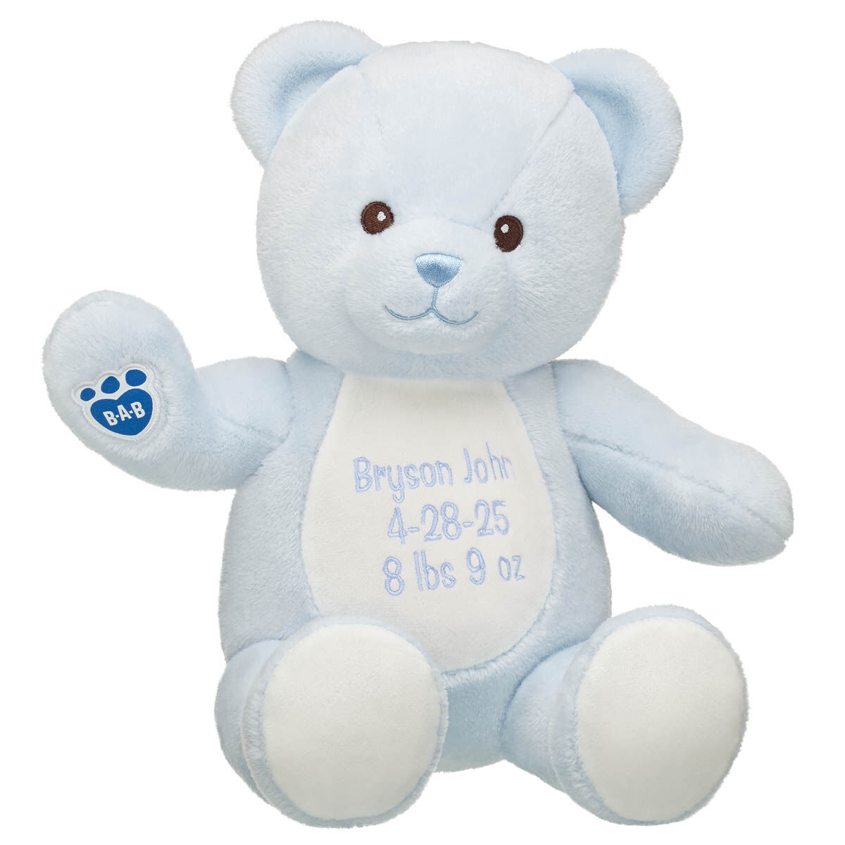 Embroidered Baby Blue Teddy Bear