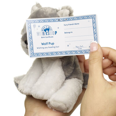 Build-A-Bear Mini Beans® Wolf Pup Stuffed Animal 