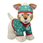 Promise Pets Brown ‘n’ White Puppy Stuffed Animal Green Sweater Gift Set 