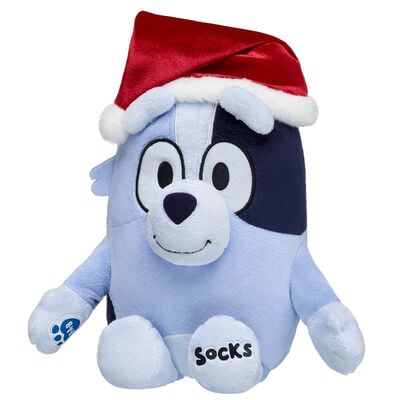 Socks Plush Puppy with Santa Hat