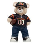 Cincinnati Bengals Happy Hugs Teddy Bear with Jersey, Hat, and Football - Build-A-Bear Workshop®