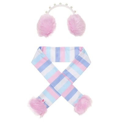 Pearl Earmuffs and Scarf Set