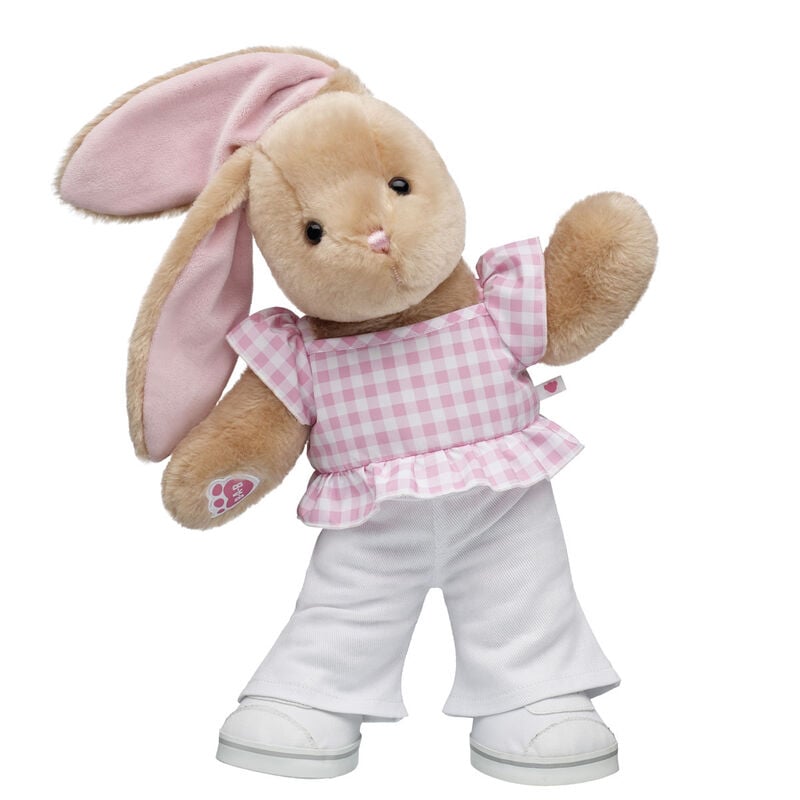 Pawlette Bunny Plush Pink Gingham Gift Set with Bows plush by Build-A-Bear