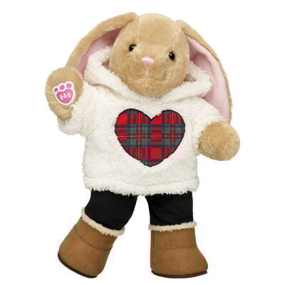 Pawlette&trade; Bunny Plush Tartan Hoodie Gift Set