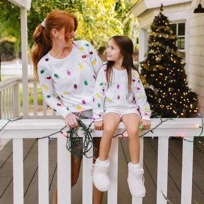 Tipsy Elves Sequin Lights Ugly Christmas Sweater