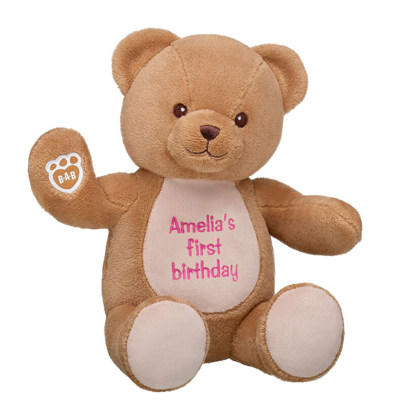 Online Exclusive Embroidered Baby Brown Teddy Bear - Build-A-Bear Workshop&reg;