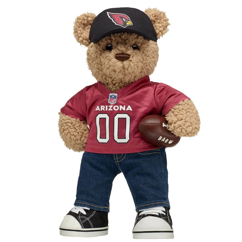 Timeless Teddy Bear with Arizona Cardinals Hat, Jersey, and Football - Build-A-Bear Workshop&reg;