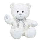 White Bouquet Bear with Silver Gifting Bow