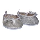 Silver Sparkle Bow Flats