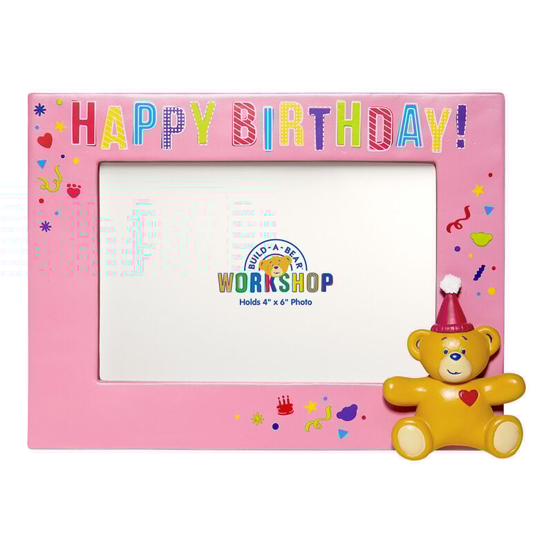 Online Exclusive Build-A-Bear® Happy BEARthday! Pink Photo Frame