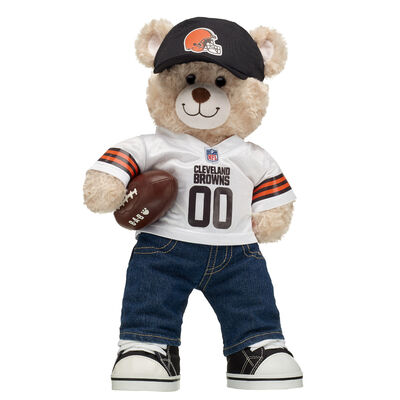 Happy Hugs Teddy Bear Cleveland Browns™ Fan Hat and Football Gift Set