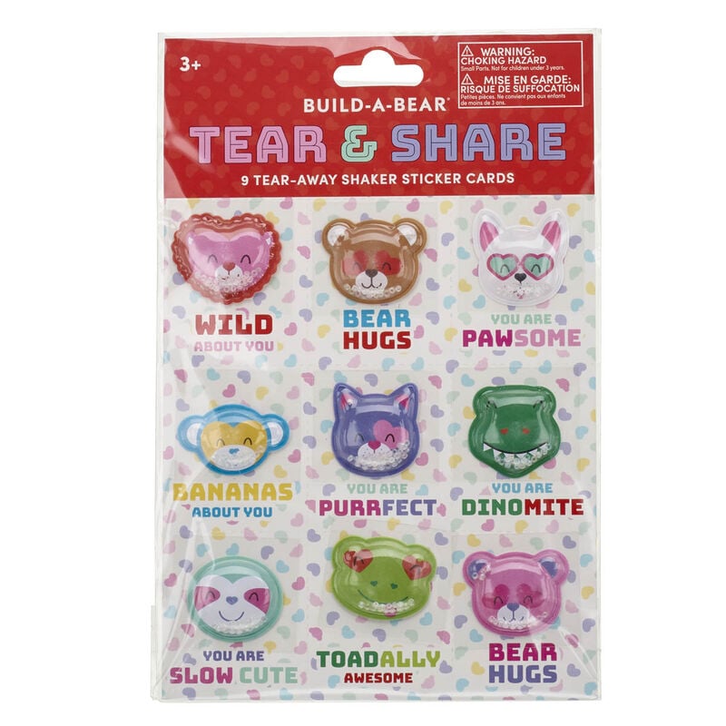 Valentine's Day Tear & Share Sticker Set (9 Stickers)