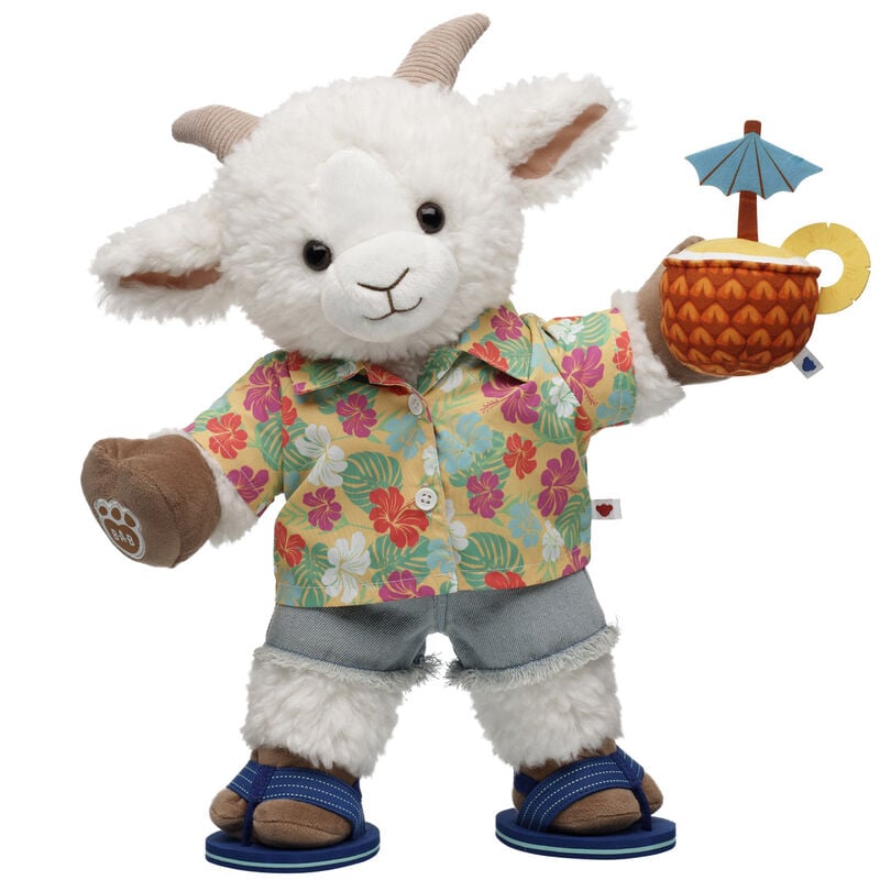 Goat Stuffed Animal Summer Gift Set plush by Build-A-Bear