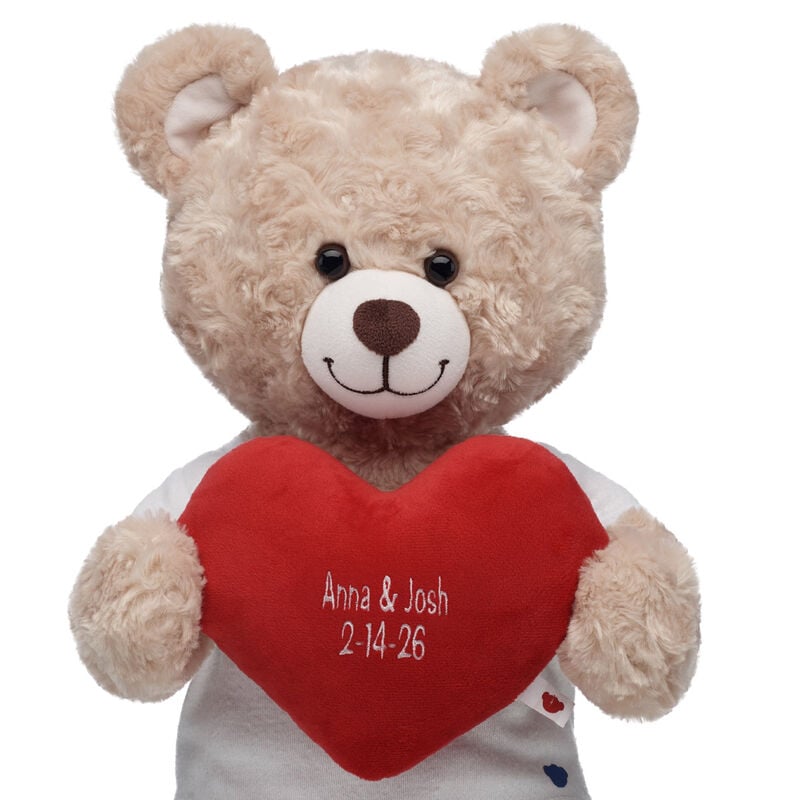 Embroidered Gifting Red Heart Wristie plush by Build-A-Bear