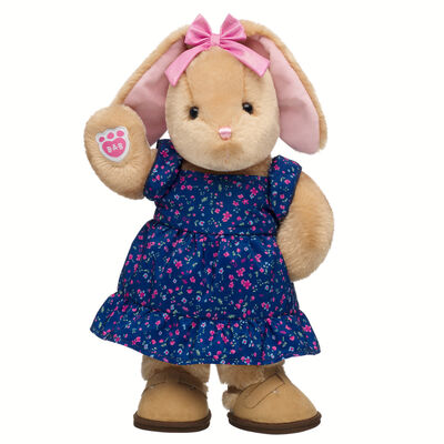Pawlette&trade; Bunny Plush Navy Floral Dress & Clogs Gift Set