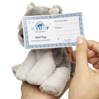 Build-A-Bear Mini Beans&reg; Wolf Pup Stuffed Animal 