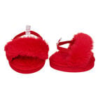 Online Exclusive Red Fuzzy Slippers