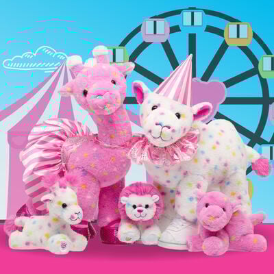 Pink Frosted Animal Cookie Giraffe Stuffed Animal Gift Set