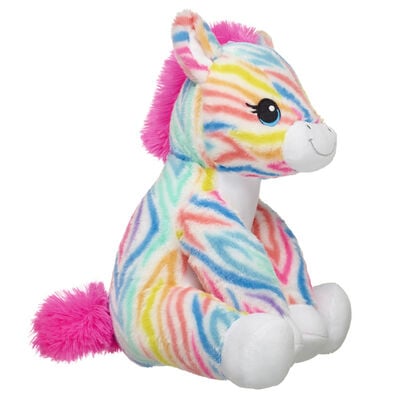 Rainbow Stripes Zebra Stuffed Animal