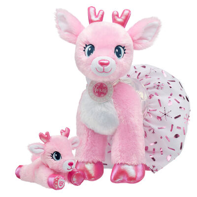Pink Frost Twinkle Reindeer Plush Mini Beans&reg; Gift Set