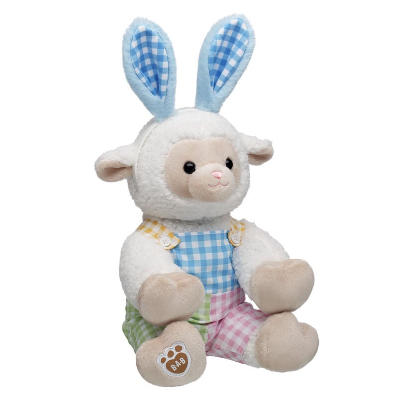 Lamb Stuffed Animal Easter Overalls Gift Set plush by Build-A-Bear